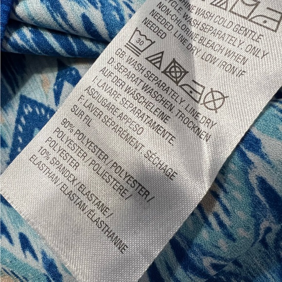 Belle by Kim Gravel ikat print v-neck blouse - Picture 7 of 11